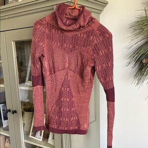 Smartwool Women's Burgundy Textured Cowl Neck Sweater
